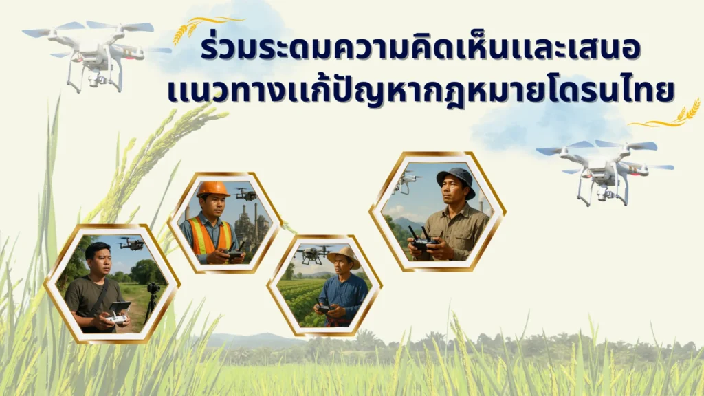 ร่วมเสนอข้อเรียกร้องและแนวทางแก้ปัญหากฎหมายโดรนไทย
